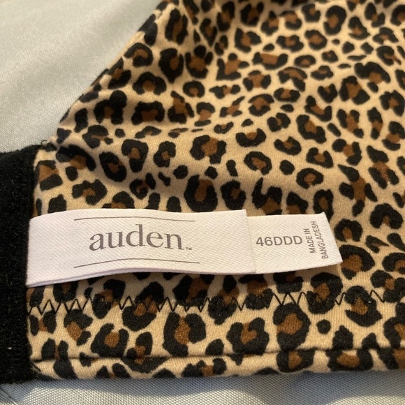 Auden Bra 46DDD lightly lined full coverage T-shirt Bra Leopard animal print - Picture 3 of 4